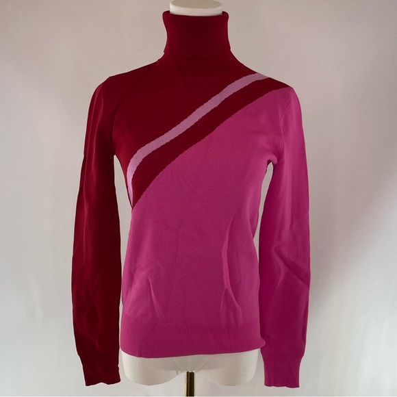 Saunders x RTR Pink Colorblock Sweater, S - Picture 5 of 14